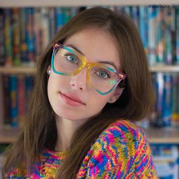 Cicely Geometrical Rainbow Eyeglasses5