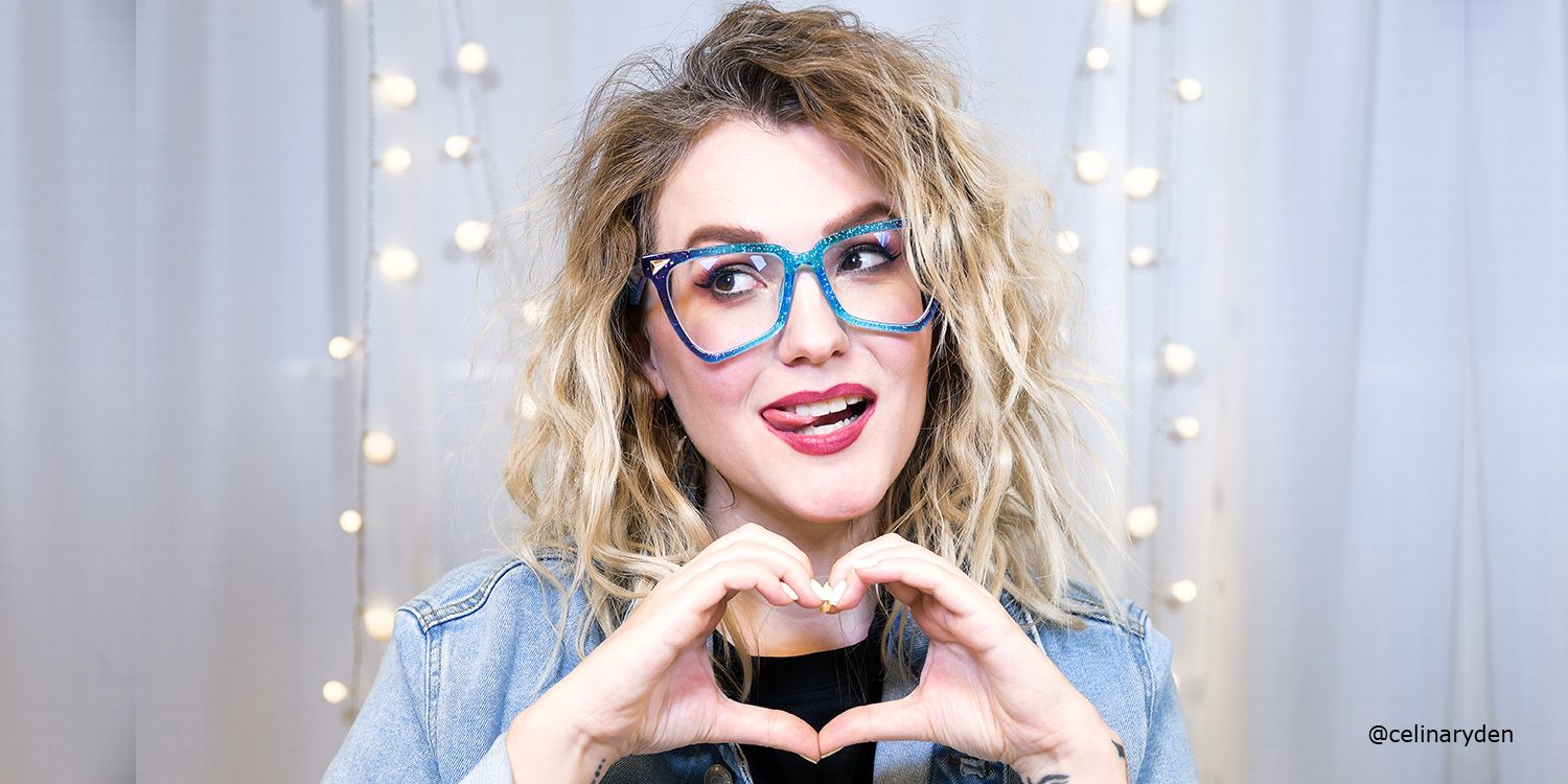 Cicely Geometrical Blue Eyeglasses | ZEELOOL UK3