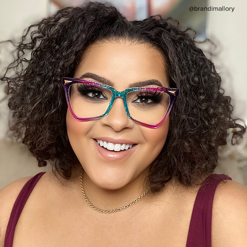 Geometrical Rainbow Eyeglasses | ZEELOOL UK5