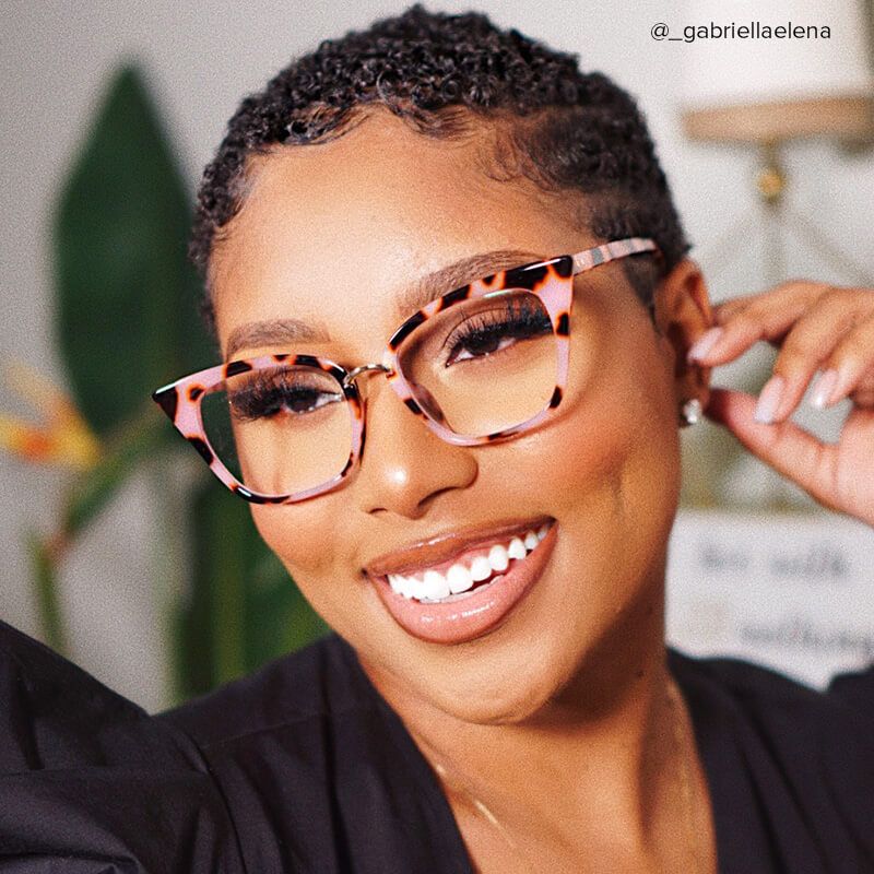 Chandrikar Cat Eye Pink-Floral Frame Glasses | ZEELOOL UK11