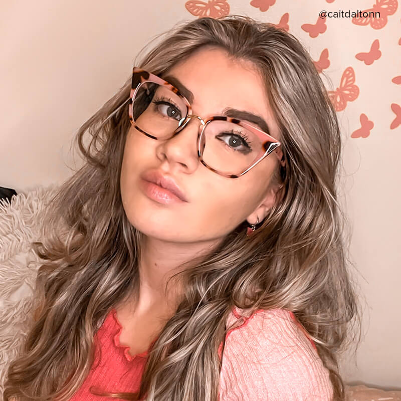Chandrikar Cat Eye Pink-Floral Glasses10