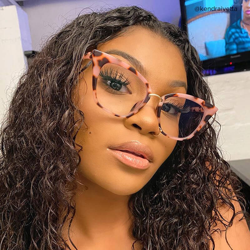 Chandrikar Cat Eye Pink-Floral Frame Glasses | ZEELOOL UK9