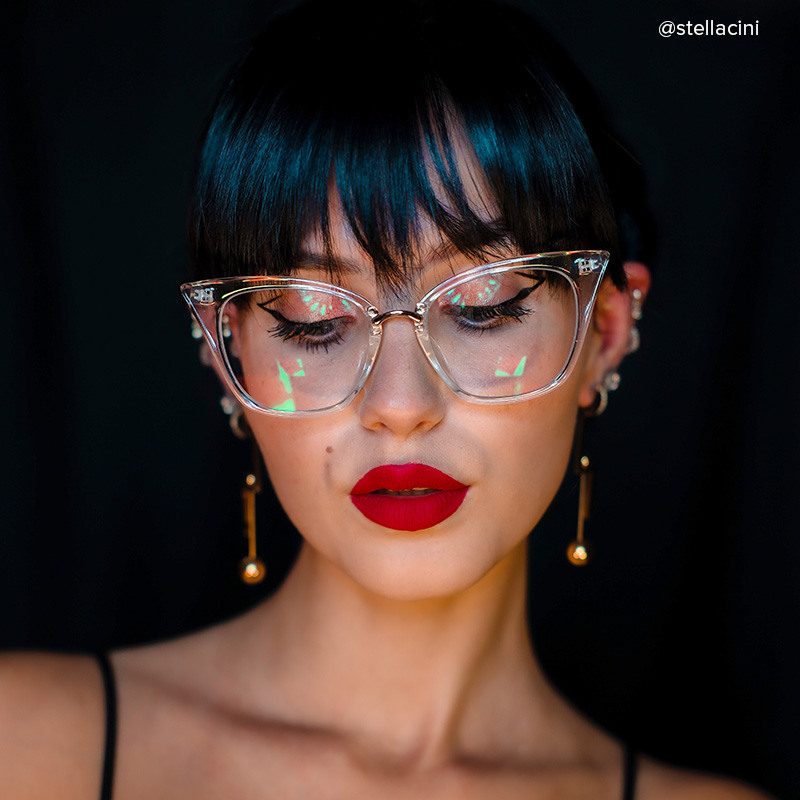ZEELOOL Chandrikar Cat Eye Crystal Glasses