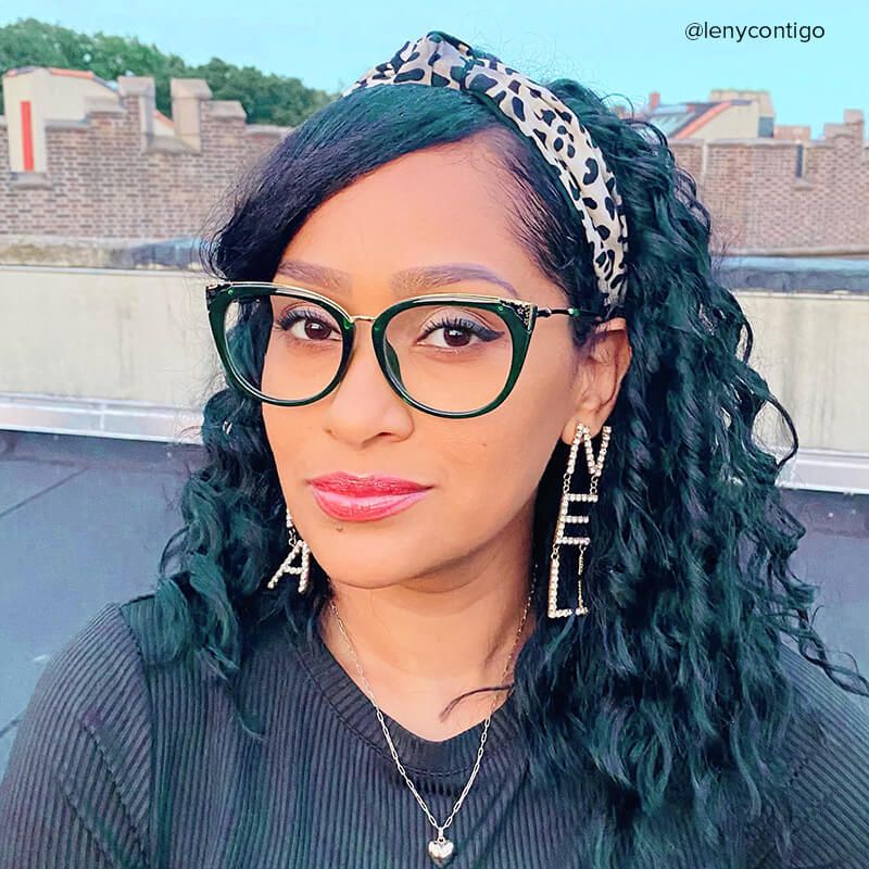 Dalton Cat Eye Dark Green Frame Glasses | ZEELOOL UK9