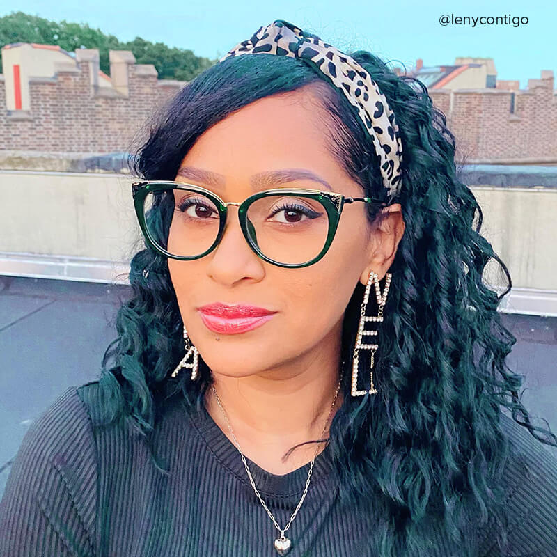 Dalton Cat Eye Dark Green Frame Glasses | ZEELOOL UK11