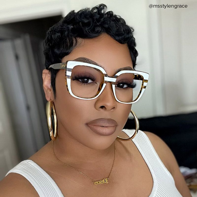 Brenda Square Light-Tortoise Glasses | ZEELOOL UK8