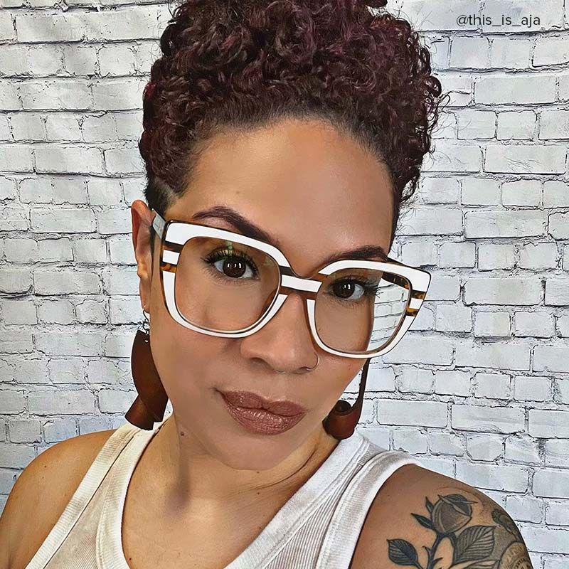 Brenda Square Light-Tortoise Glasses | ZEELOOL UK7