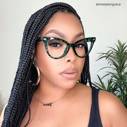 Colla Cateye Green-Floral Glasses9