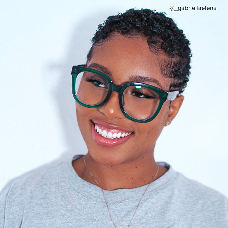 Harrell Square Dark-Green Eyeglasses | ZEELOOL UK9