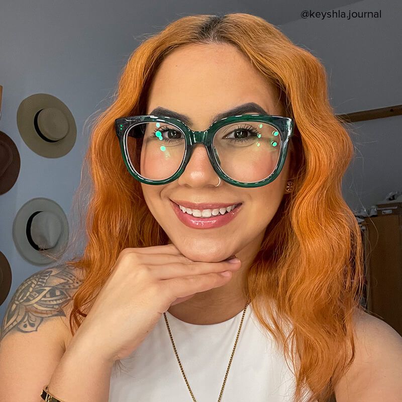 Harrell Square Dark-Green Eyeglasses | Zeelool9