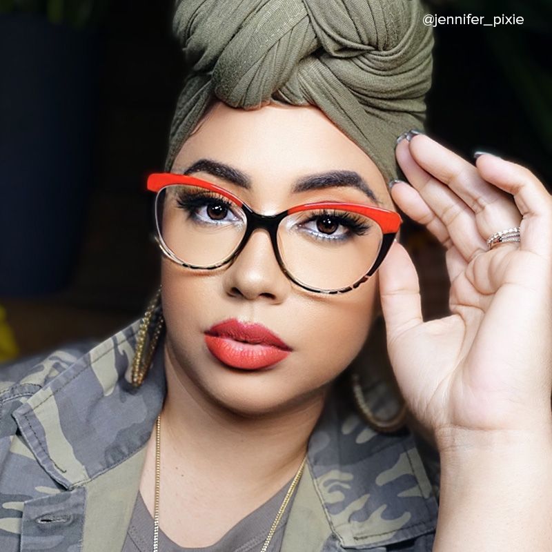 Marcus Cateye Red Glasses | ZEELOOL UK5