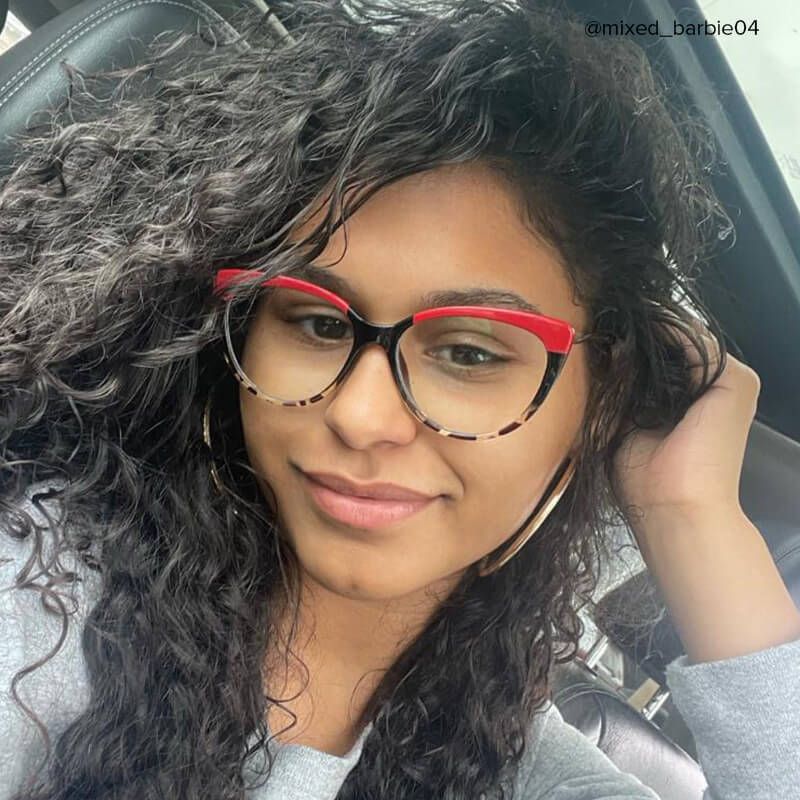 Marcus Cateye Red Glasses | ZEELOOL UK6