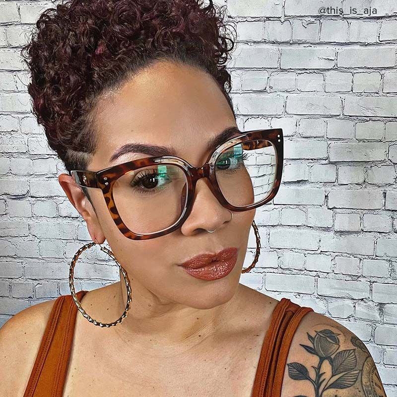Ebony Tortoise Eyeglasses and Square Glasses Frames7