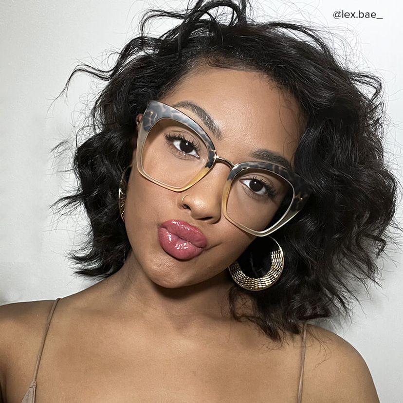 Denis Cat Eye Light Tortoise Glasses