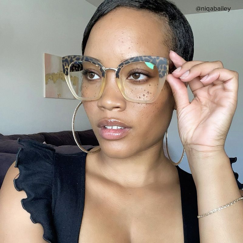 Denis Cat-eye Light Blonde Tortoise Frame Glasses8