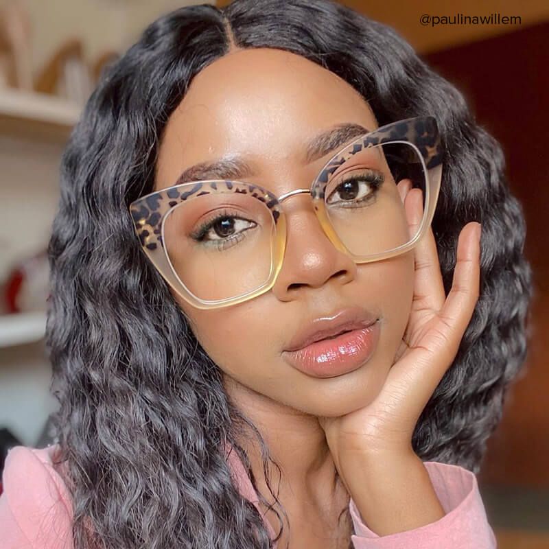 Denis Cat-eye Light Blonde Tortoise Frame Glasses7