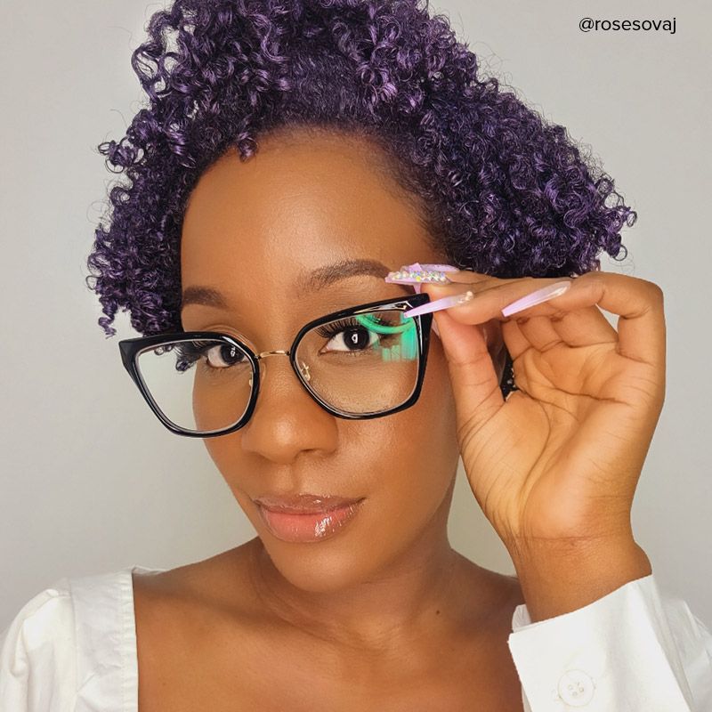Martine Square Black Eyeglasses and Glasses Frames5