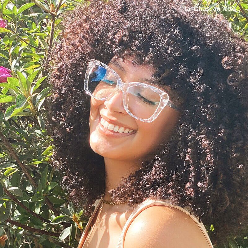 Edna Cateye Clear Frame Glasses | ZEELOOL UK6