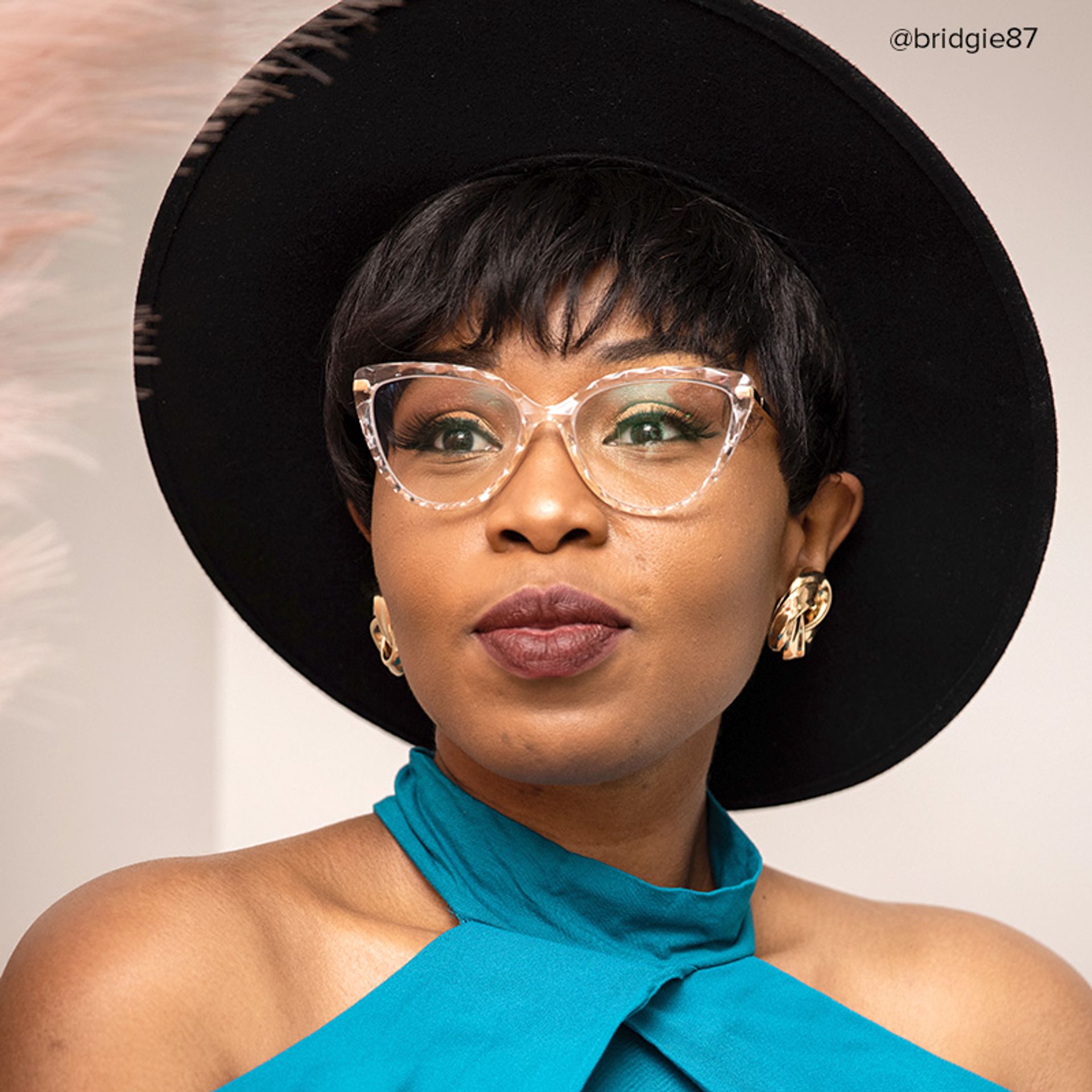 Lucas Cat Eye Glasses with Clear Frames | ZEELOOL UK7