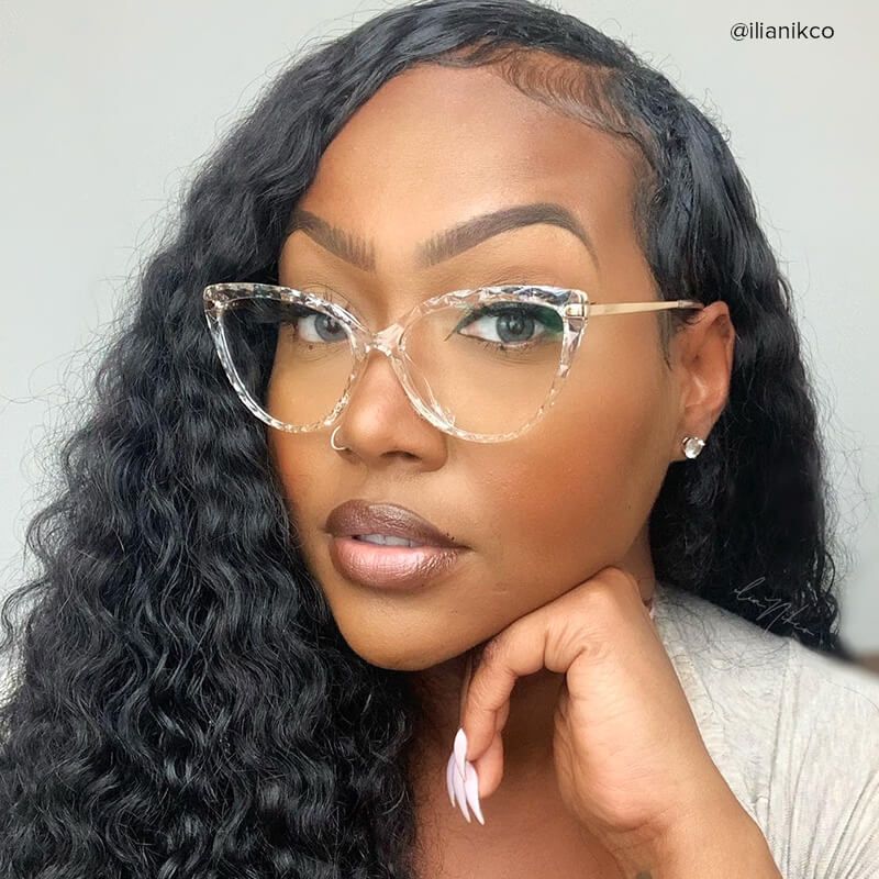 Lucas Cat Eye Glasses with Clear Frames | ZEELOOL UK4