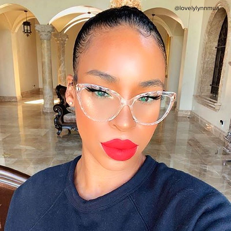 Lucas Cat Eye Glasses with Clear Frames | ZEELOOL UK6