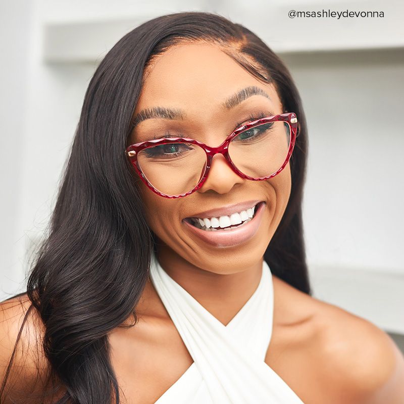 Lucas Cateye Red Eyeglasses with TR90 Frame6