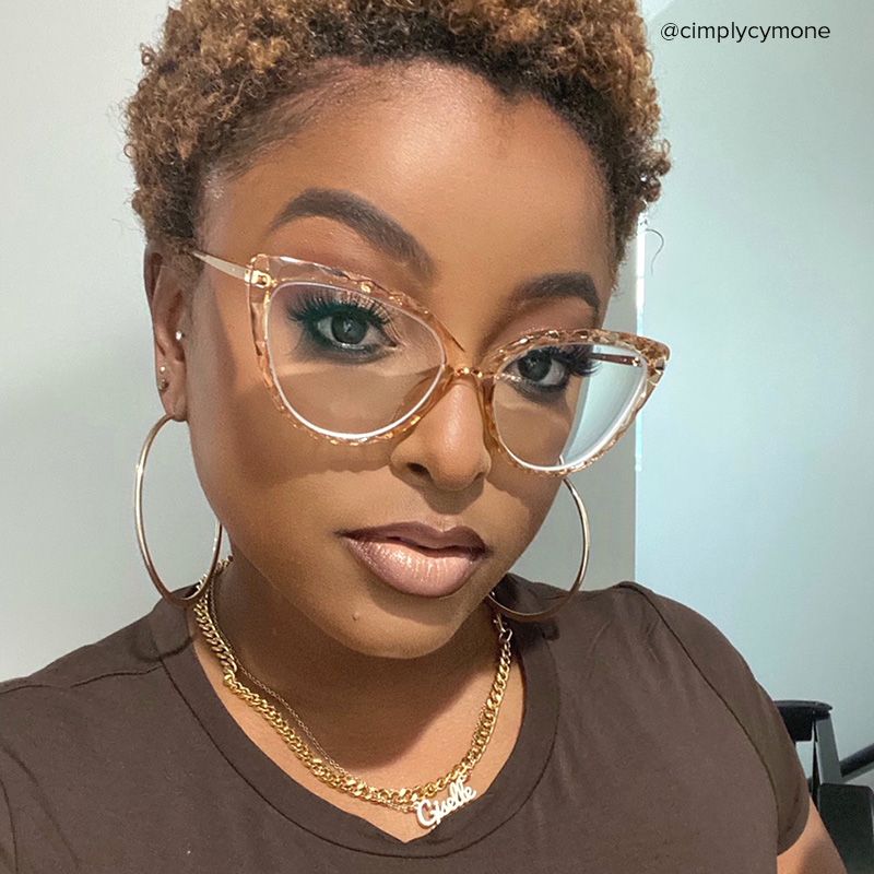 Lucas Cateye Beige Eyeglasses and Translucent Frame5