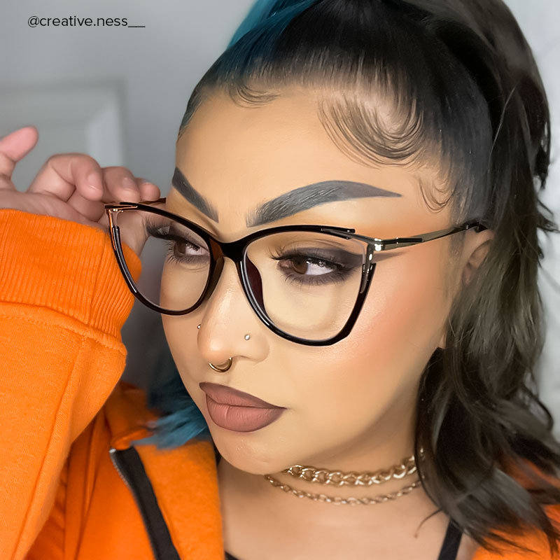 Yomary Cateye Black Glasses10