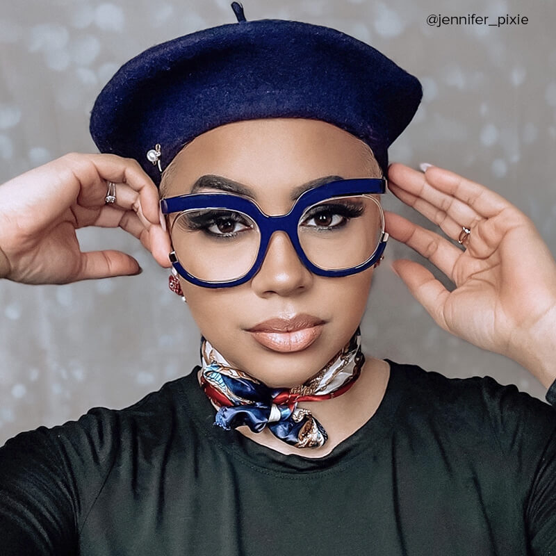 Darice Round Dark-Blue Glasses9