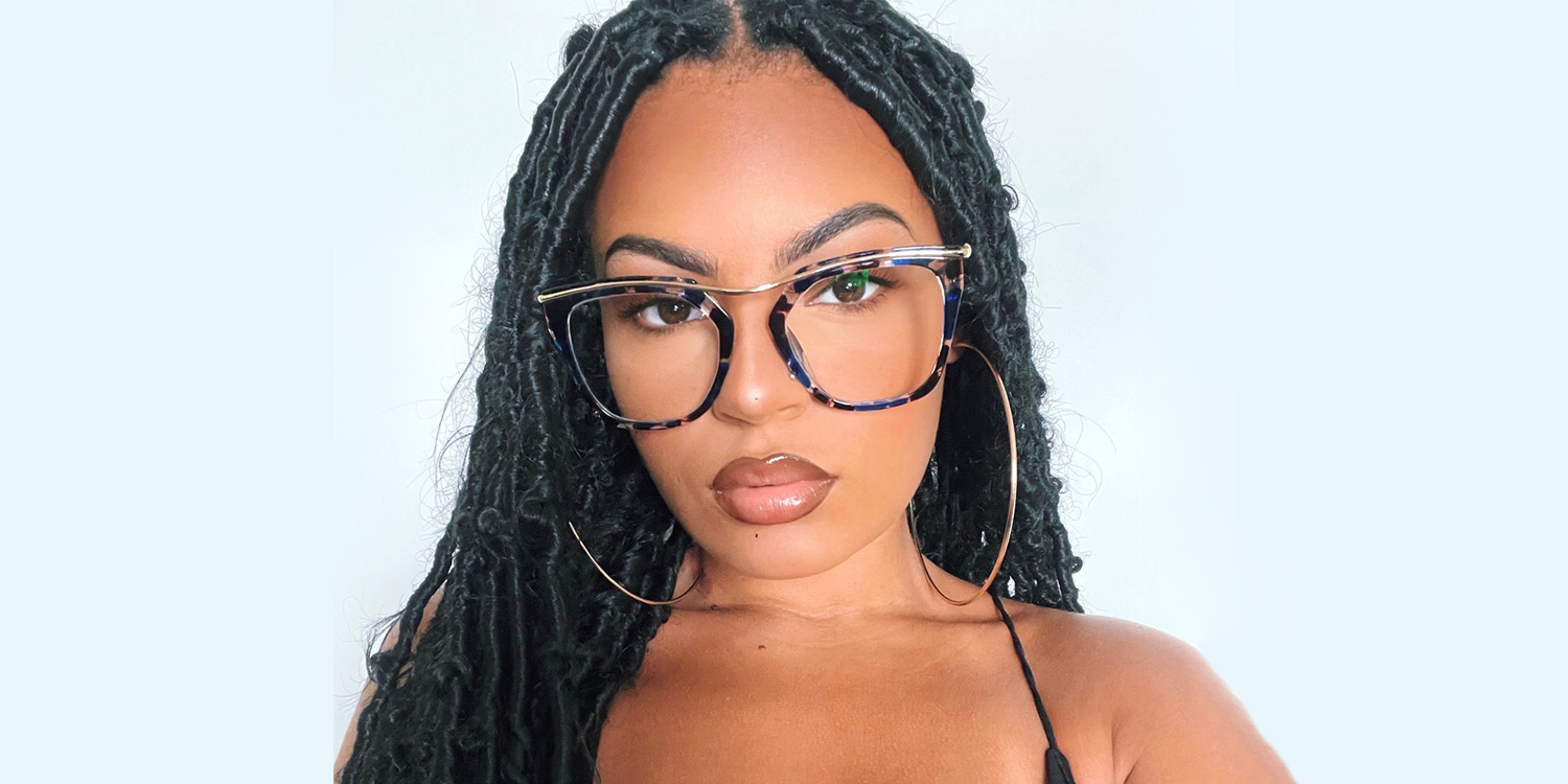 Yadiel Geometric Blue-Floral Glasses1