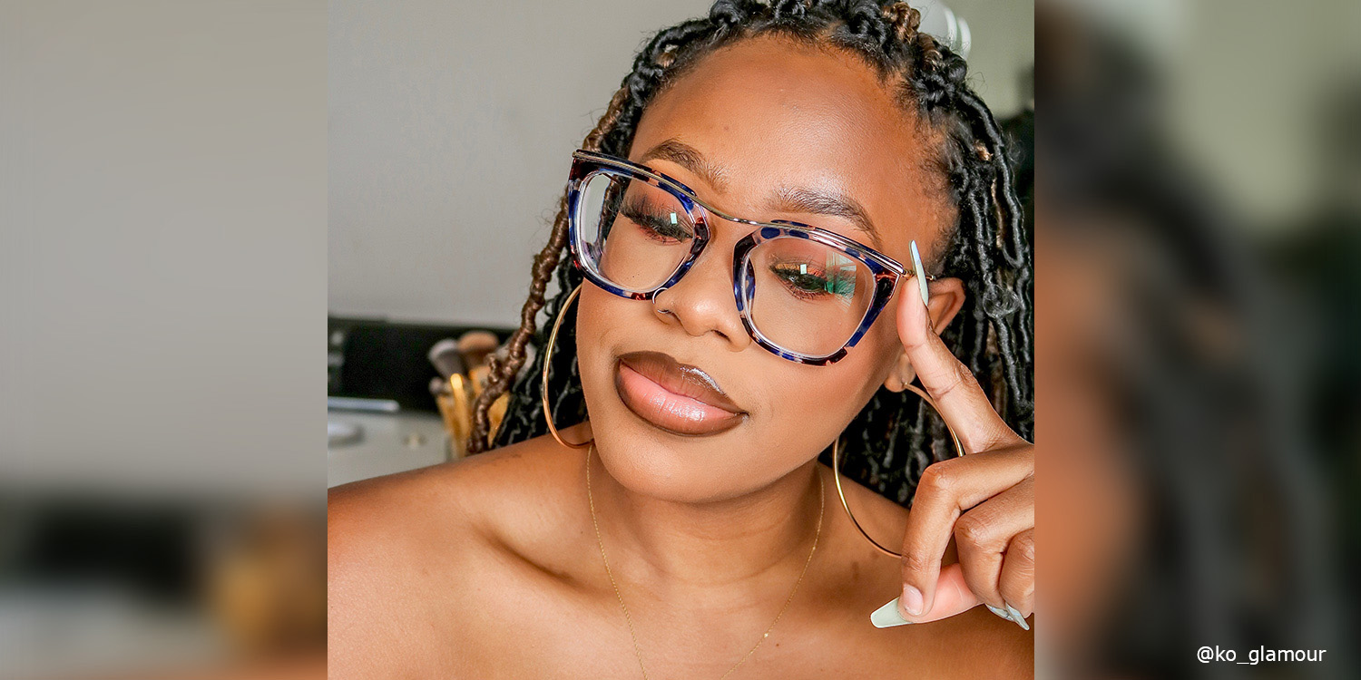 Yadiel Geometric Blue-Floral Glasses3