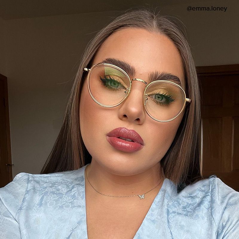 Yahya Round Gold-Clear Glasses | ZEELOOL UK5