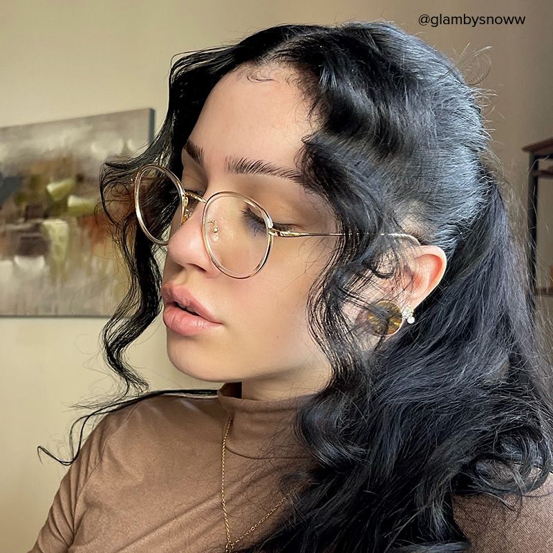 Yahya Round Gold-Clear Glasses | ZEELOOL UK6