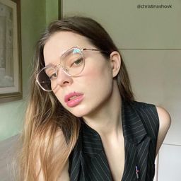 Ofelia Clear Cat eye Glasses5