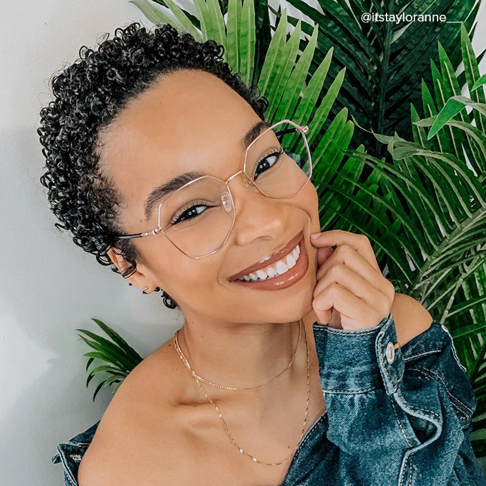 Bivins Geometric Gold Thin Frame Glasses | ZEELOOL UK6