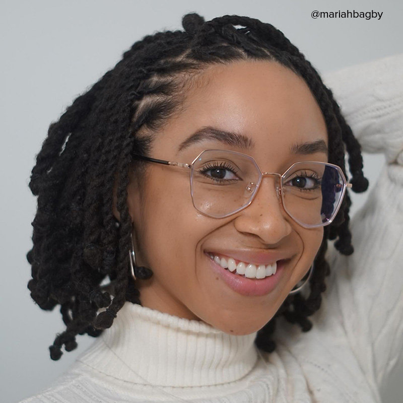 Bivins Geometric Gold Thin Frame Glasses | ZEELOOL UK9
