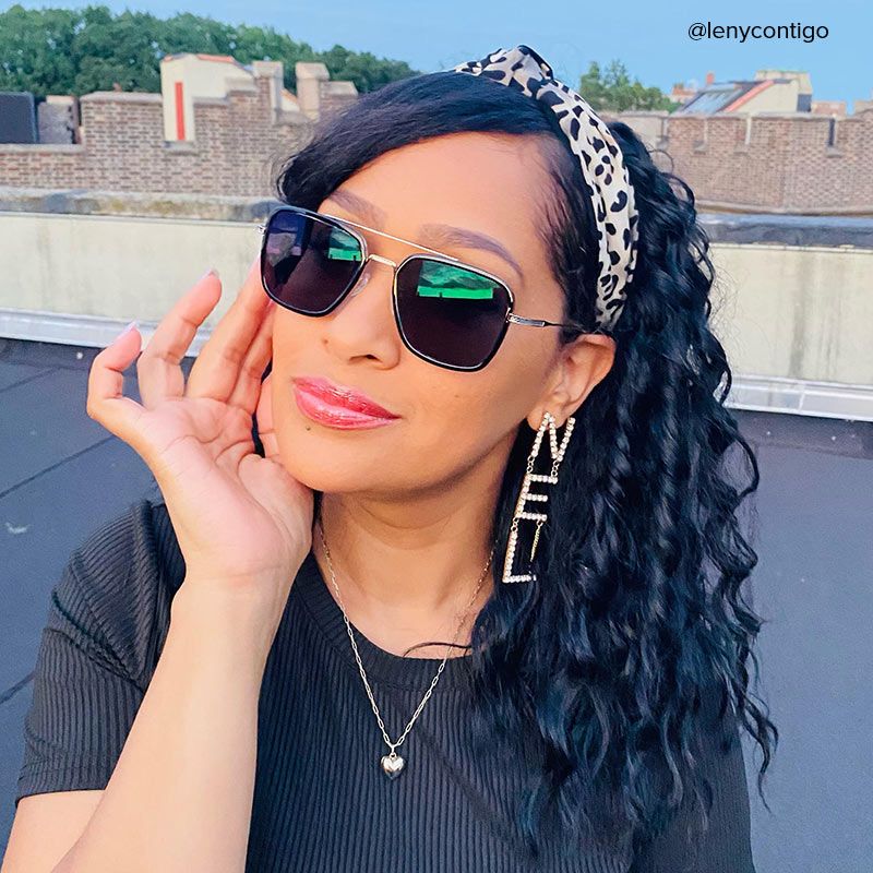 Nayeli Aviator Black-Silver Glasses | ZEELOOL UK6