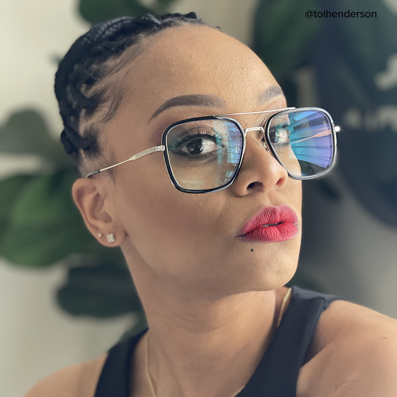 Nayeli Aviator Black-Silver Glasses | ZEELOOL UK5