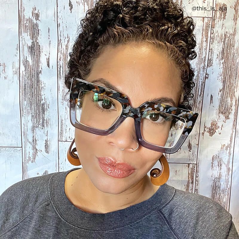 Brandon Square Gray Glasses with Two-Tone Frames7