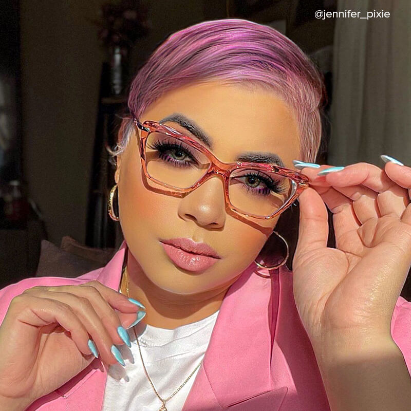 ZEELOOL Juliet Cateye Pink Glasses