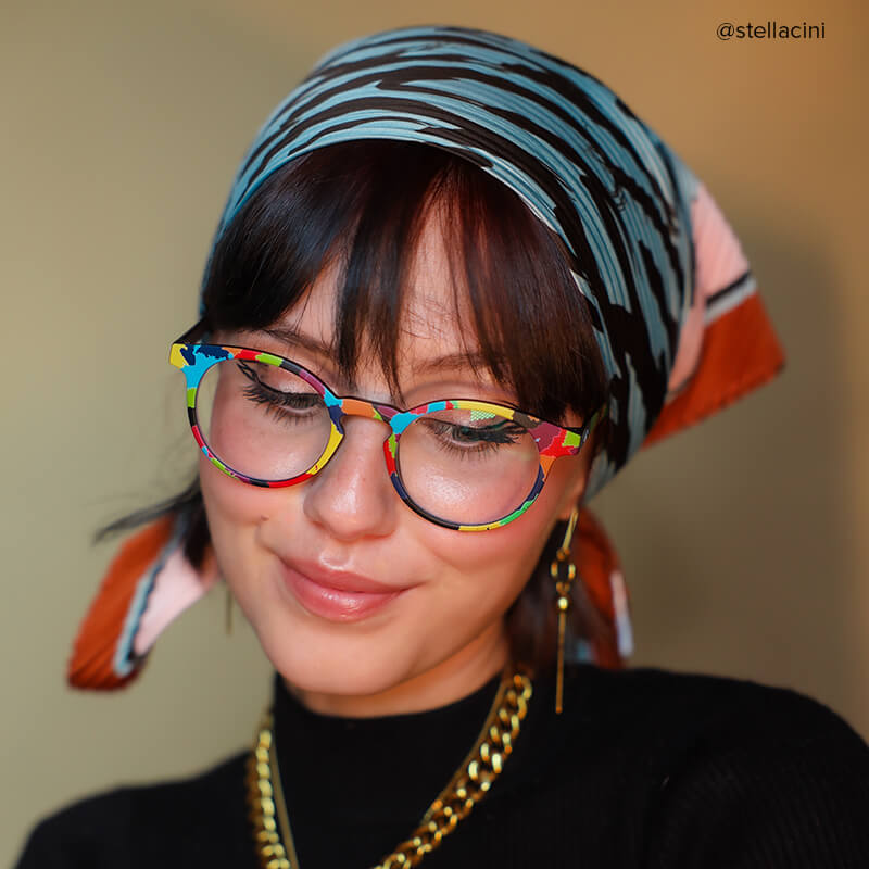 Street-Artist Round Colorful Funky Frame Glasses | ZEELOOL UK5