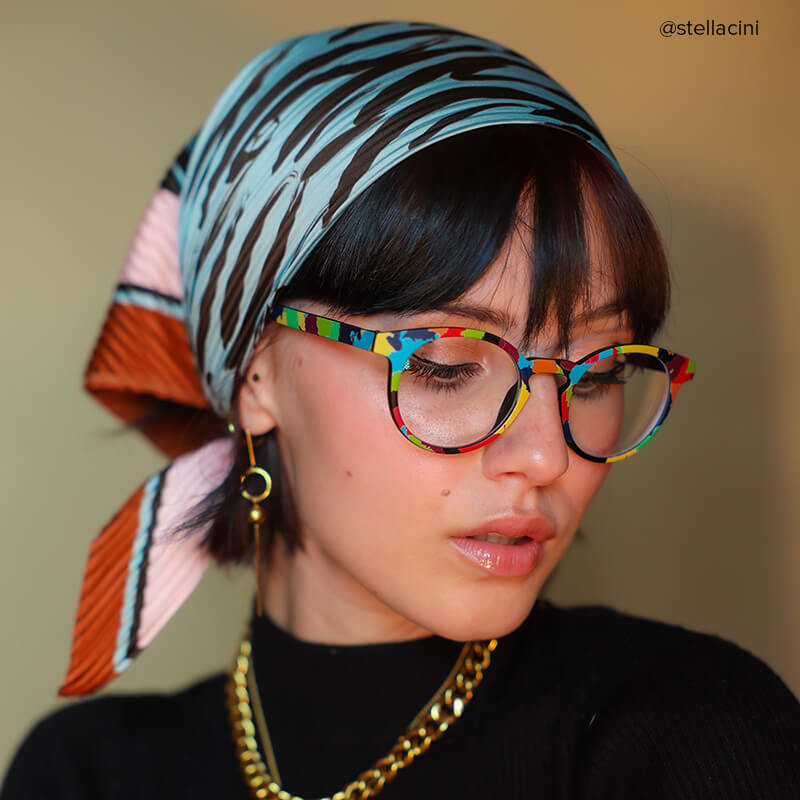 Street-Artist Round Colorful Funky Frame Glasses | ZEELOOL UK6