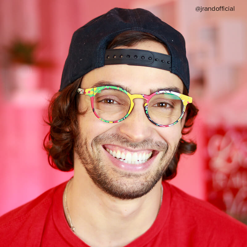 Street-Artist Round Colorful Frame Glasses | ZEELOOL UK9