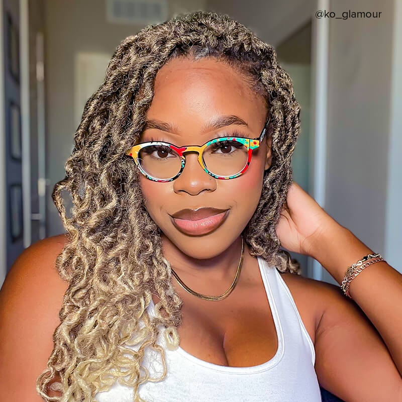 Street-Artist Round Colorful Frame Glasses | ZEELOOL UK5