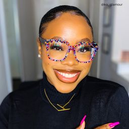 Xion Square Colorful-Point Glasses5