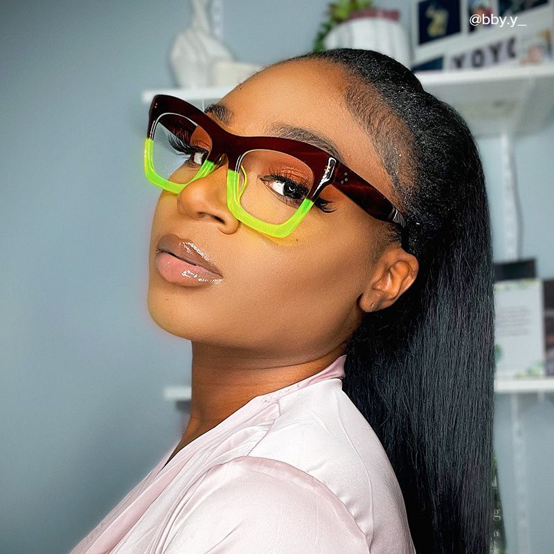 Benitez Square Green Frame Glasses | ZEELOOL UK5