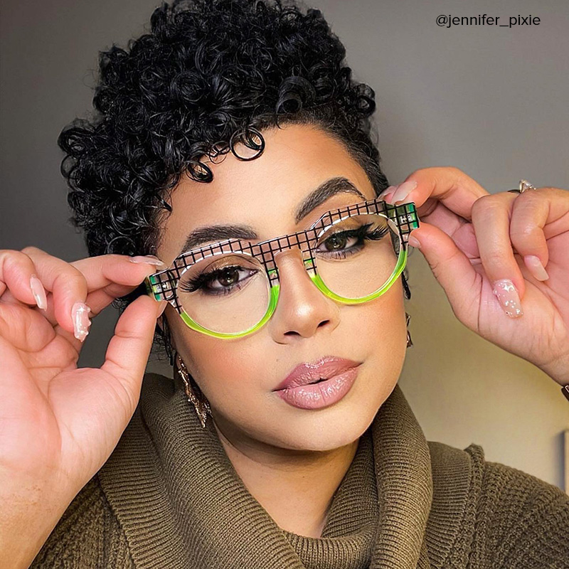Karla Geometric Green Glasses | ZEELOOL UK6