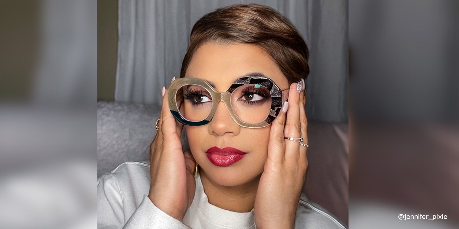 Kinkle Geometric Snake-Skin Glasses | ZEELOOL UK3