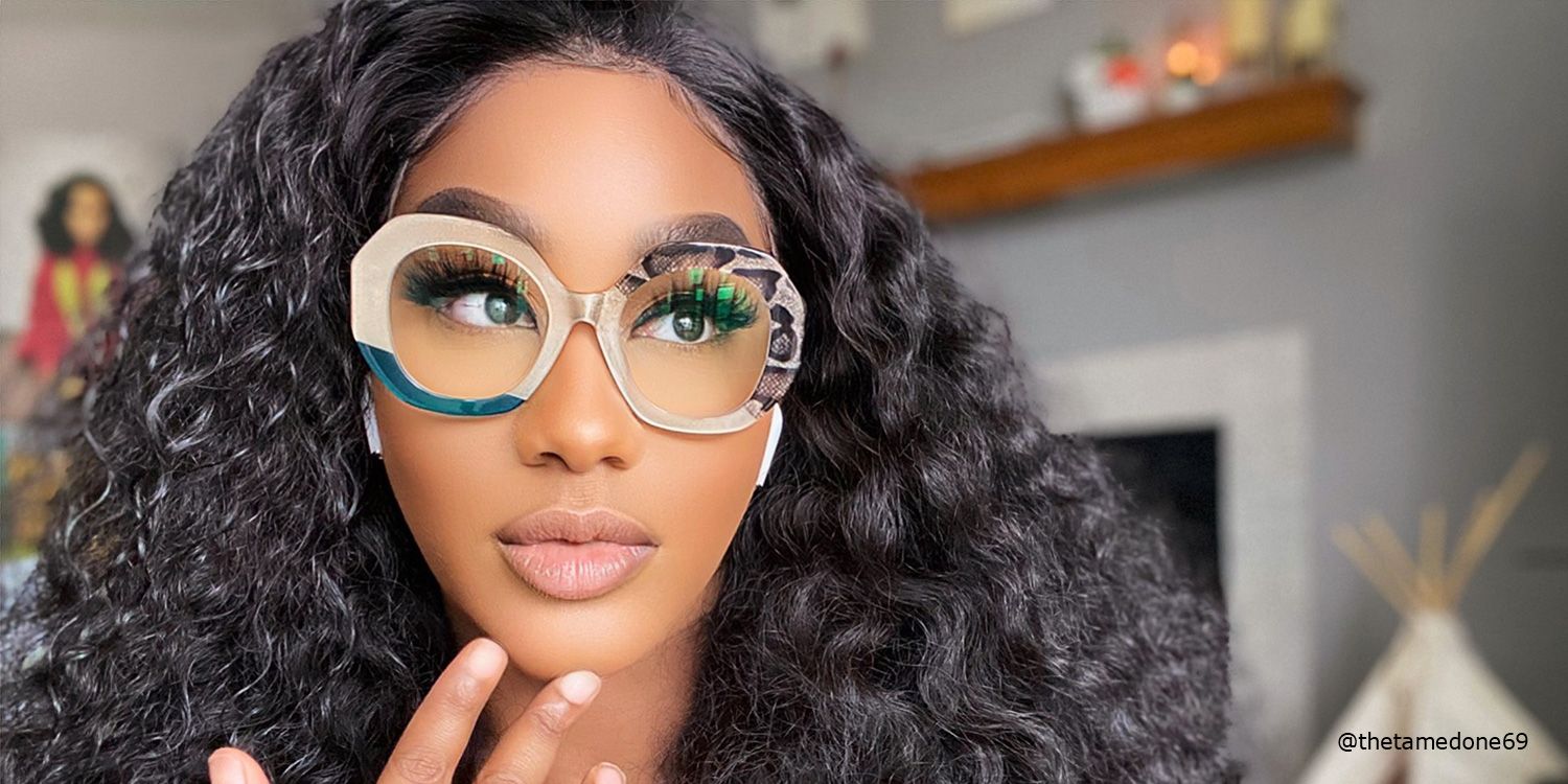 Kinkle Geometric Snake-Skin Glasses | ZEELOOL UK1