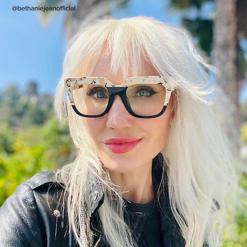 Carolann Square Black Frame Glasses | ZEELOOL UK4